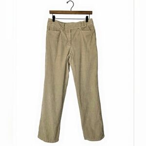 Talbots Women's Straight Leg Corduroy Pants - Beige Cozy Warm Softgirl